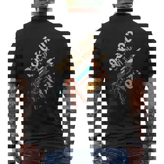 Caulk Out Construction Pun Handyman DIY Contractors Tank Top Men's Back Print T-Shirt | Mazezy