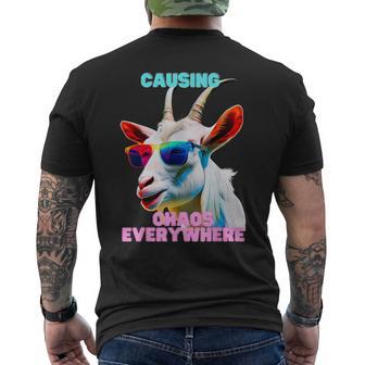 Causer Le Chaos Partout De Chèvre Excitant Drôle Et Fou T-shirt imprimé au dos - Cadeauxyz