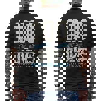 Cave Diver 100 Dives Certified Diving Lover Tank Top Men's Back Print T-Shirt | Mazezy