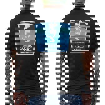 Cayucos California CA Swimming Mermaid Vacation Souvenir Men's Back Print T-Shirt | Mazezy