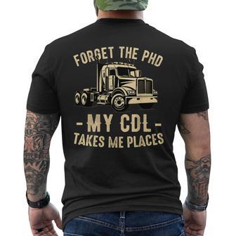 Cdl Truck Driver For Trucker Driving Passed Cdl Exam Men's T-shirt Back Print - Thegiftio UK