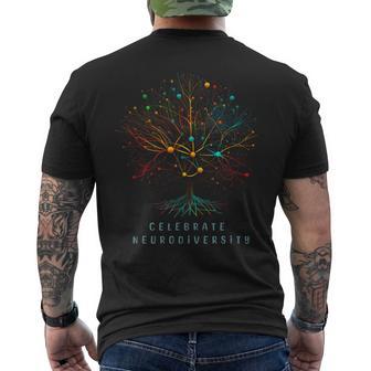 Celebrate Neurodiversity Mental Health Autism Awareness Men's T-shirt Back Print - Thegiftio UK