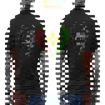 Celebrating New Mexico With Red And Green Chile Men's T-shirt Back Print - Thegiftio