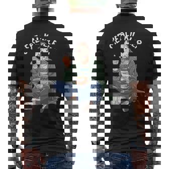 Cereal Killer Masked Character Eating Breakfast Men's T-shirt Back Print | Mazezy