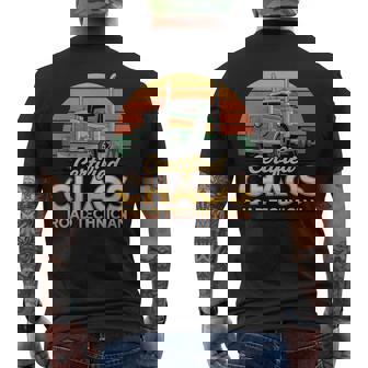 Certified Chaos Road Technician Retro Truck Driver Trucker Men's Back Print T-Shirt | Mazezy