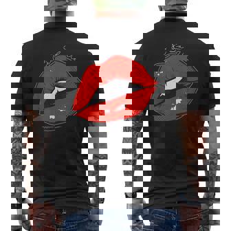 C’Est La Vie Red Lips French Pop Art Men's Back Print T-Shirt | Mazezy