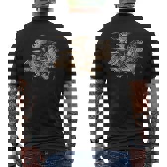 Chauvetのライオンの先史時代の石器時代の洞窟壁画 メンズTシャツ バックプリント - Kawaiitshirt