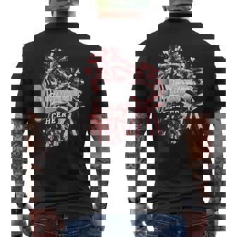 Cheer Aunt Auntie Bow Sport Cheerleader Cheerleading Maroon Men's Back Print T-Shirt | Mazezy