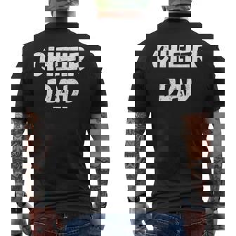 Cheer Dad Cheerleading Dads Fathers Day Support Father Men's Back Print T-Shirt | Mazezy