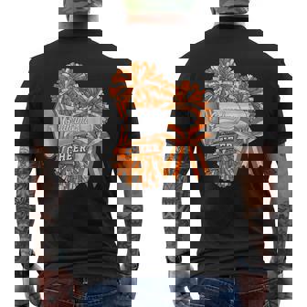 Cheer G-Ma Grandma Bow Sport Cheerleader Cheerleading Orange Men's Back Print T-Shirt | Mazezy