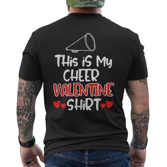Cheer Valentine Shirt For Cheerleaders Squads Moms Teens Men's Back Print T-Shirt | Mazezy