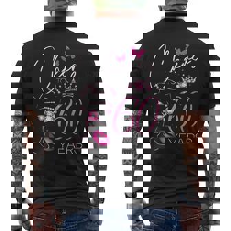 Cheers To 60 Years Old 60Th Queen's Birthday 60Th Birthday Men's T-shirt Back Print | Mazezy