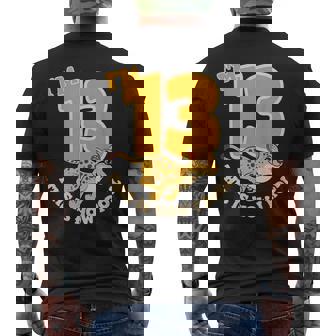 Cheetah 13th Birthday Party Jungle Safari Wild Cat Wildlife Men's Back Print T-Shirt | Mazezy