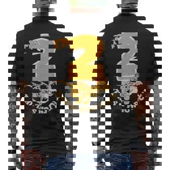 Cheetah 2nd Birthday Party Jungle Safari Wild Cat Wildlife Men's Back Print T-Shirt | Mazezy