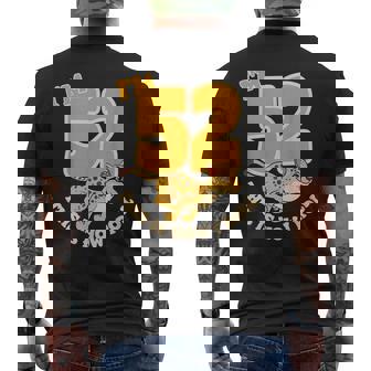 Cheetah 52nd Birthday Party Jungle Safari Wild Cat Wildlife Men's Back Print T-Shirt | Mazezy