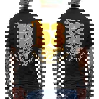 Cheetah 53rd Birthday Party Jungle Safari Wild Cat Wildlife Men's Back Print T-Shirt | Mazezy