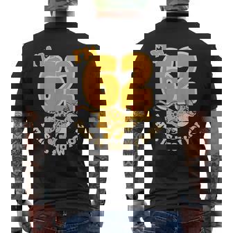 Cheetah 62nd Birthday Party Jungle Safari Wild Cat Wildlife Men's Back Print T-Shirt | Mazezy