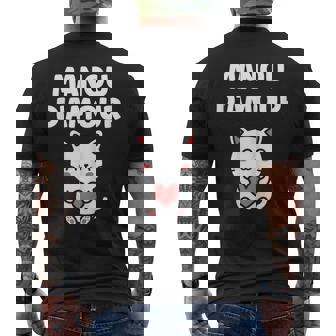 Chérie Manou D'amour Coupleaint-Valentin Mignon Manou T-shirt imprimé au dos - Cadeauxyz