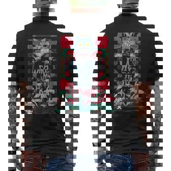 Cheshire Cat Alice In Wonderland Vintage Book Men's T-shirt Back Print - Thegiftio