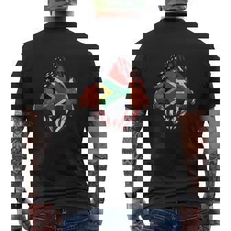 Chest American South African T-Shirt Men's Back Print T-Shirt | Mazezy