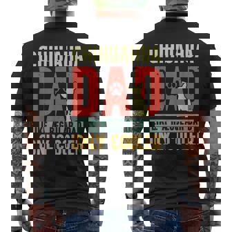 Chihuahua Papà Divertente Festa Del Papàintage Per Proprietario Cane T-shirt da uomo con stampa posteriore - Novitaregali