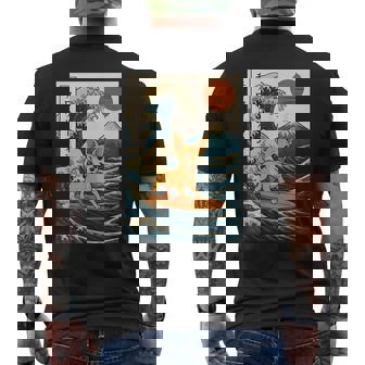 Chihuahua Surfing Japanese Wave Men's T-shirt Back Print | Seseable FR