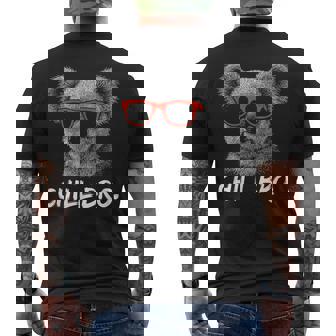 Chill Bro – Lustiges Koala Mitonnenbrille Gamer T-Shirt mit Rückendruck - Seseable
