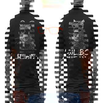 Chill Bruh – Lustiger Ratte Mitonnenbrille T-Shirt mit Rückendruck - Seseable