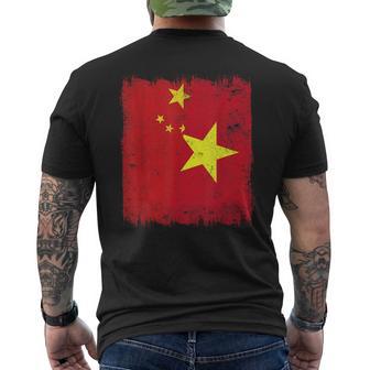 China Vietnam Half Flag Chinese Vietnamese History Men's Back Print T-Shirt | Mazezy
