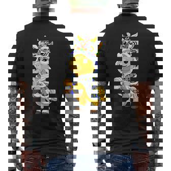 Chinese Lunar New Year 2026 Lion Dance Cute Horse China Men's Back Print T-Shirt | Mazezy