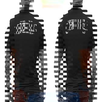 Chino Hills CA J02 Vintage Athletic Sports Men's Back Print T-Shirt | Mazezy