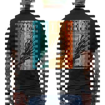 Chives Vintage Chives Farmer Retro Vegetables Farmer Men's Back Print T-Shirt | Mazezy