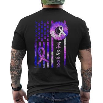Choose To Keep Going Suicide Prevention Awareness USA Flag Tank Top Men's Back Print T-Shirt | Mazezy