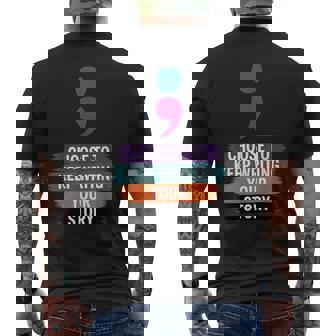 Choose To Keep Writing Your Story Inspirational Quote Men's Back Print T-Shirt | Mazezy