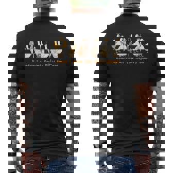 Christian Jesus Loves You Silly Goose Walking By Faith Bible Men's Back Print T-Shirt | Mazezy