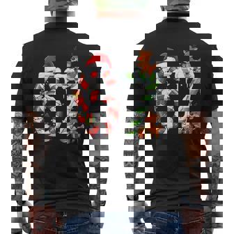 Christmas 67 Candy Cane Meme Six Seven Reindeer Lights Men's Back Print T-Shirt | Mazezy