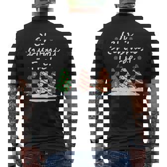 Christmas Cake Tree Baking Pajamas Men's Back Print T-Shirt | Mazezy