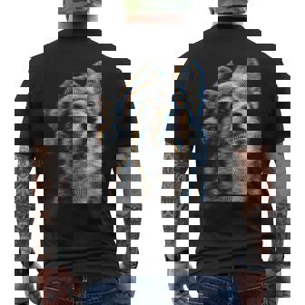 Christmas Corgi Dog For Music Festivals Raver EDM Xmas Party Men's Back Print T-Shirt | Mazezy