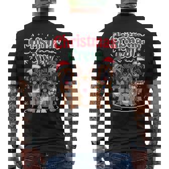 Christmas Crew Xmas Puppy Christmas English Mastiff Men's Back Print T-Shirt | Mazezy