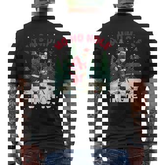 Christmas Golf Santa Claus Hole In One For Golf Lovers Men's Back Print T-Shirt | Mazezy