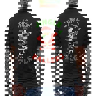 Christmas Jingle Ballers Soccer Santa Dab Football Men's Back Print T-Shirt | Mazezy