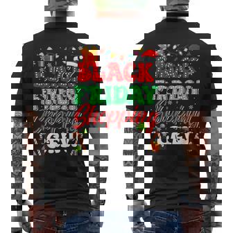 Christmas Shopping Family Friday Shopping Crew Men's Back Print T-Shirt | Mazezy