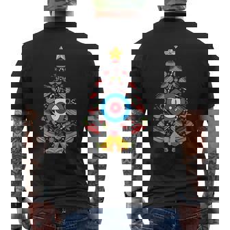 Christmas Tree Lights Curling For Men Boy Men's Back Print T-Shirt | Mazezy