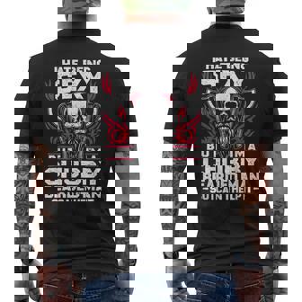 Chubby Bearded Man Sexy Beard Quote Humor Men's Back Print T-Shirt | Mazezy