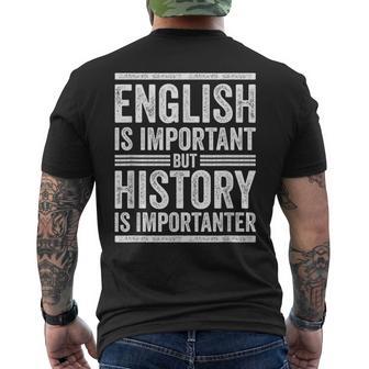 Cita Divertida De Ingléss Profesor De Escuela De Historia Y Estudiante Camiseta Hombre Estampado Espalda - Regaloses