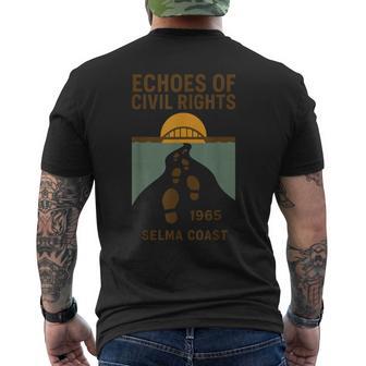 Civil Rights March Selma Coast 1965 Footsteps Bridge Men's T-shirt Back Print - Thegiftio UK