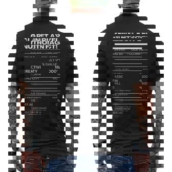 Clarinet Player Nutrition Facts Clarinetist Tank Top Men's Back Print T-Shirt | Mazezy