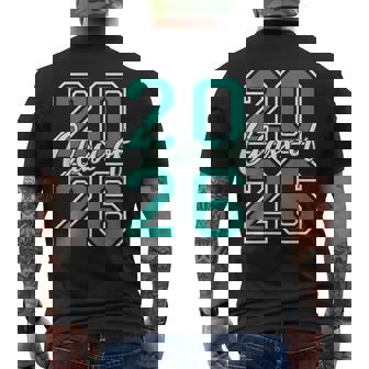 Class Of 2026 Graduation Varsity Teal And On The Back Men's Back Print T-Shirt | Mazezy