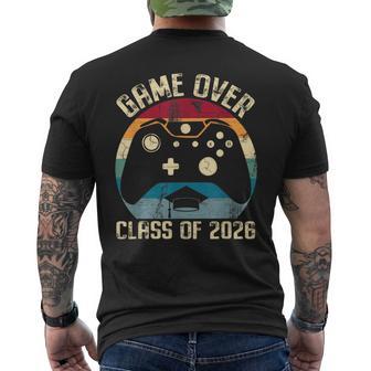 Class Of 2026 Senior Graduation Game Over For Gamer Student Men's T-shirt Back Print | Mazezy