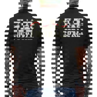 Classic Flag Football Team Player Men's Back Print T-Shirt | Mazezy